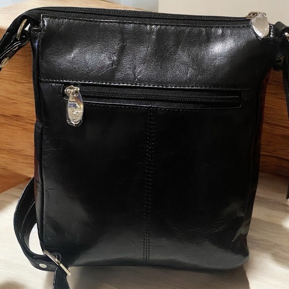 ASHWOOD Genuine Leather Crossbody Shoulder Bag NWOT 10.5” x 8” x 2” D…BLACK NWOT - Picture 8 of 14